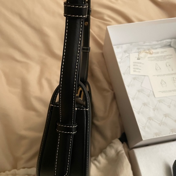 Polene Numero Dix Smooth Black Bag - Picture 5 of 10